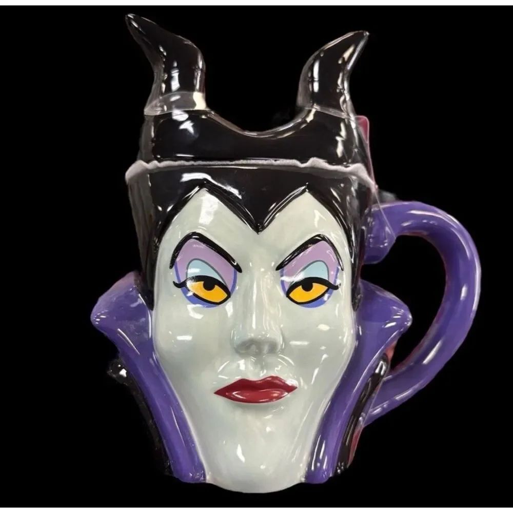 Disney Maleficent Ceramic 3D Sculpted Coffee Mug Sleeping Beauty Villain Horns